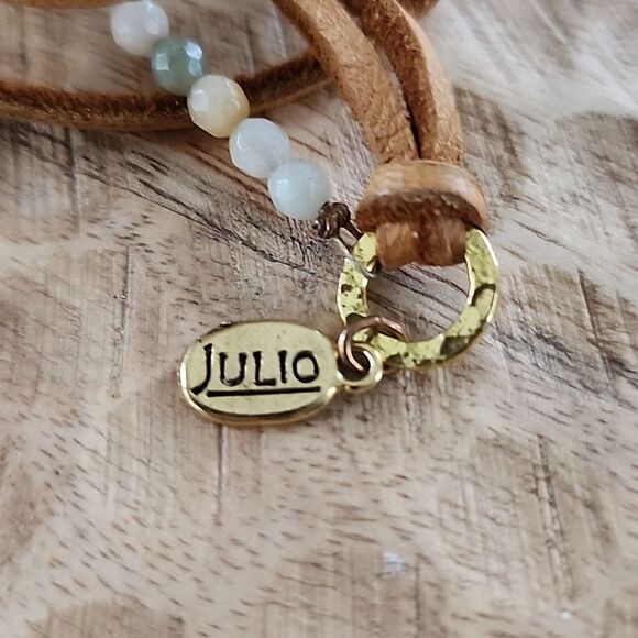 Julio Designs Necklace~Bracelet Wrap with Suede and Stones Euro Summer - Picture 13 of 13